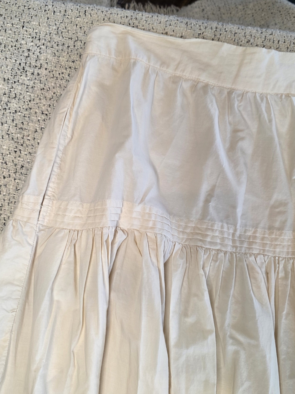 Philosophy Republic Clothing Cream Cotton Midi Skirt Eyelet Boho Western M - Picture 9 of 11